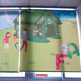 窗簾布印制，廣告窗簾定制-340G 牛津布