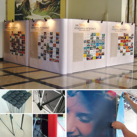 拉網(wǎng)展架組合