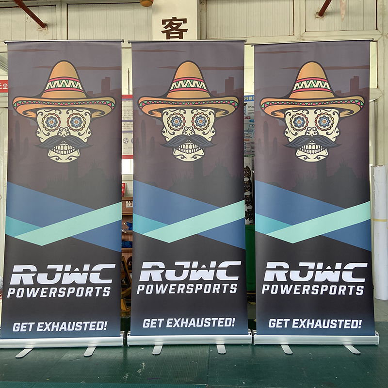 瑞典客戶批量訂單500套易拉寶，10萬張戶外貼紙順利完成?。?！